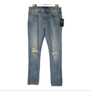Hudson Aren Distressed Skinny Jean- Light wash